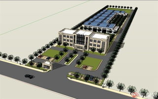 現(xiàn)代風(fēng)格食品工廠廠房與辦公樓一體化SU模型圖文設(shè)計(jì)制作解析